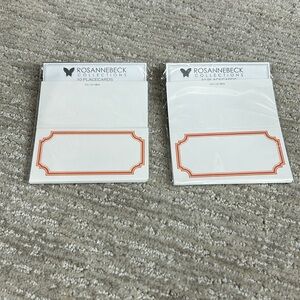 20 Place Cards orange & white BY  ROSANNE BECK